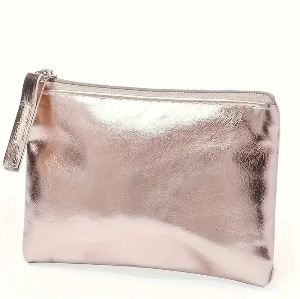 Metallic Bag Cosmetic Makeup, Gold or Pink